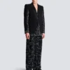 1-Knopf-Jacke mit Constellation-Stickerei 1-Knopf-Jacke mit Constellation-Stickerei
