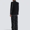 1-Knopf-Jacke mit Constellation-Stickerei 1-Knopf-Jacke mit Constellation-Stickerei
