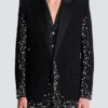 1-Knopf-Jacke mit Constellation-Stickerei 1-Knopf-Jacke mit Constellation-Stickerei