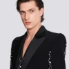 1-Knopf-Jacke mit Constellation-Stickerei 1-Knopf-Jacke mit Constellation-Stickerei