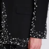 1-Knopf-Jacke mit Constellation-Stickerei 1-Knopf-Jacke mit Constellation-Stickerei