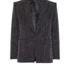 1-Knopf-Wolljacke mit Kristallstreifen 1-Knopf-Wolljacke mit Kristallstreifen