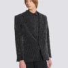 1-Knopf-Wolljacke mit Kristallstreifen 1-Knopf-Wolljacke mit Kristallstreifen