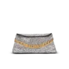 1945 Clutch aus weichem Wildleder und Strass 1945 Clutch aus weichem Wildleder und Strass