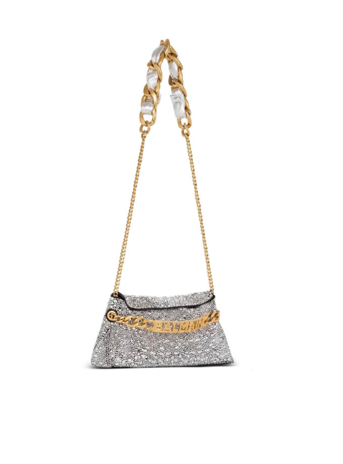1945 Clutch aus weichem Wildleder und Strass 1945 Clutch aus weichem Wildleder und Strass