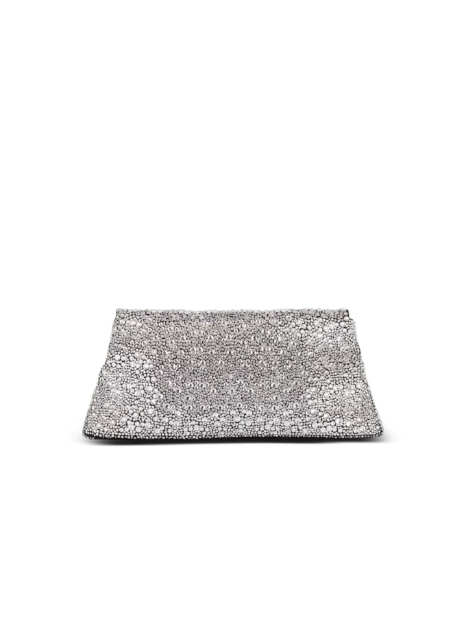 1945 Clutch aus weichem Wildleder und Strass 1945 Clutch aus weichem Wildleder und Strass