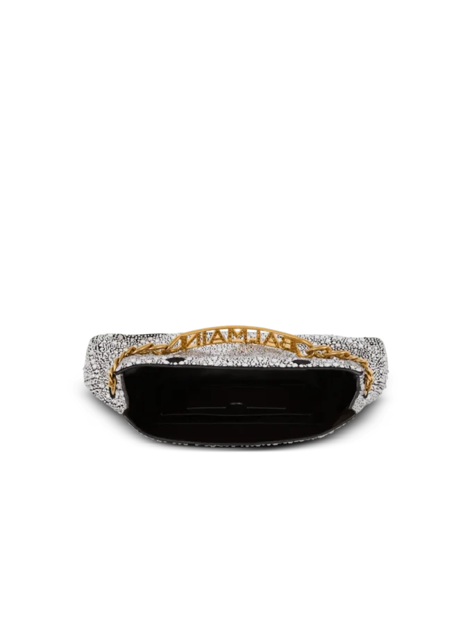 1945 Clutch aus weichem Wildleder und Strass 1945 Clutch aus weichem Wildleder und Strass