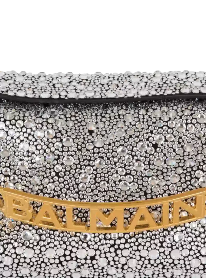 1945 Clutch aus weichem Wildleder und Strass 1945 Clutch aus weichem Wildleder und Strass