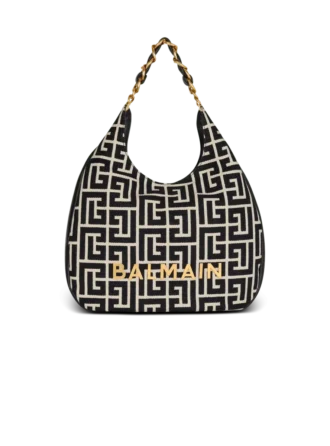 1945 Soft Hobo Große Jacquard-Tasche mit Monogramm