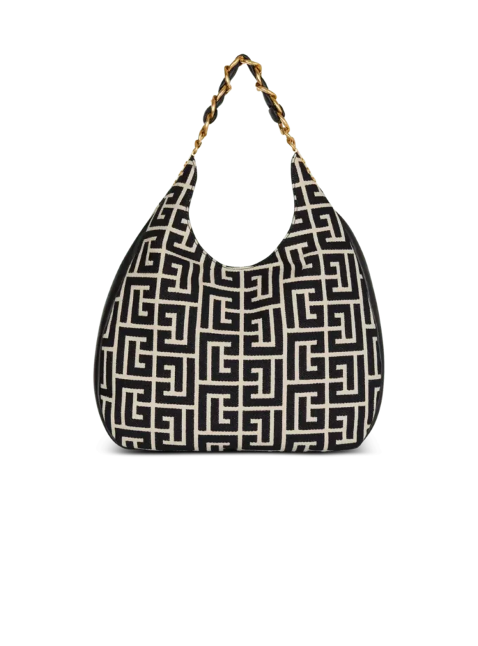 1945 Soft Hobo Große Jacquard-Tasche mit Monogramm 1945 Soft Hobo Große Jacquard-Tasche mit Monogramm