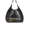 1945 Soft Hobo-Tasche aus geknittertem Leder mit Monogramm 1945 Soft Hobo-Tasche aus geknittertem Leder mit Monogramm