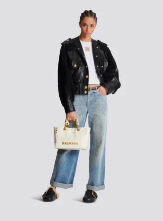 1945 Weiche kleine Tasche aus geknittertem Leder