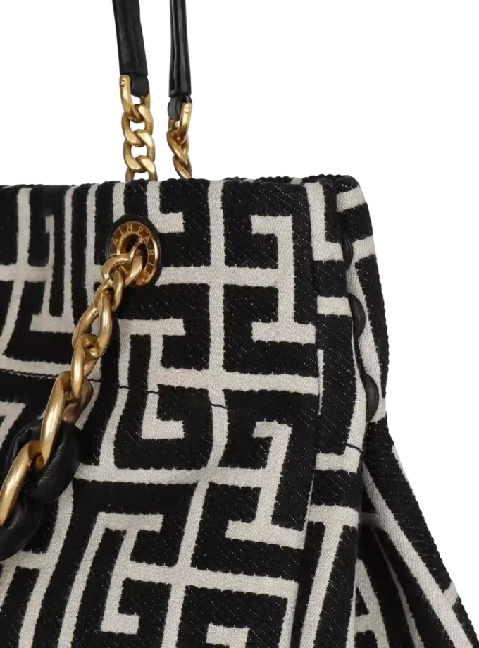 1945 Weiche PB-Jacquard-Canvas-Tasche mit Monogramm 1945 Weiche PB-Jacquard-Canvas-Tasche mit Monogramm