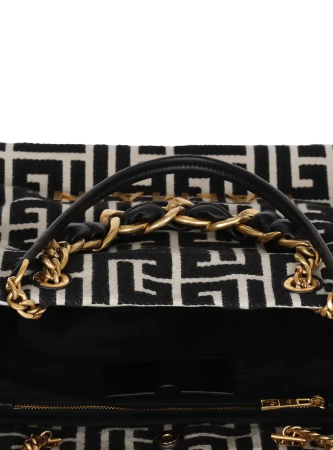 1945 Weiche PB-Jacquard-Canvas-Tasche mit Monogramm 1945 Weiche PB-Jacquard-Canvas-Tasche mit Monogramm