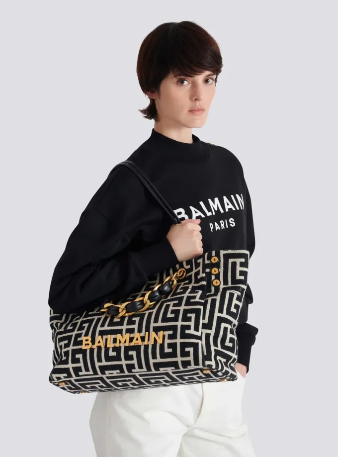 1945 Weiche PB-Jacquard-Canvas-Tasche mit Monogramm 1945 Weiche PB-Jacquard-Canvas-Tasche mit Monogramm