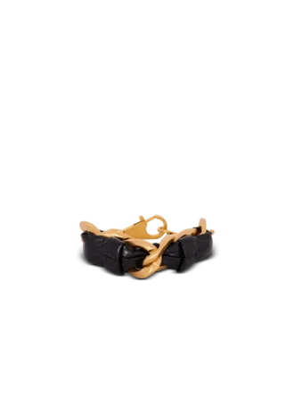 1945 Weiches Armband aus Kette und Leder