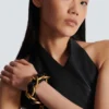 1945 Weiches Armband aus Kette und Leder