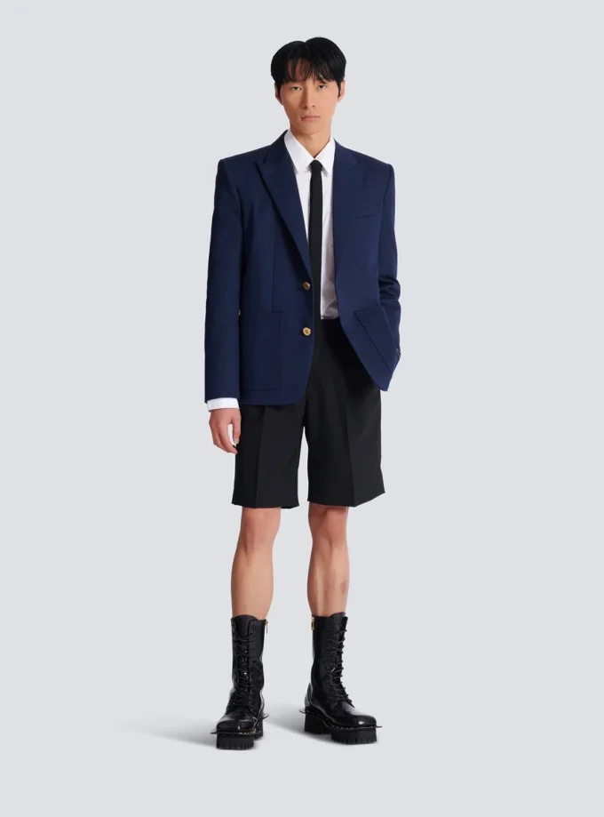 2-Knopf-Jacke aus Baumwolltwill 2-Knopf-Jacke aus Baumwolltwill