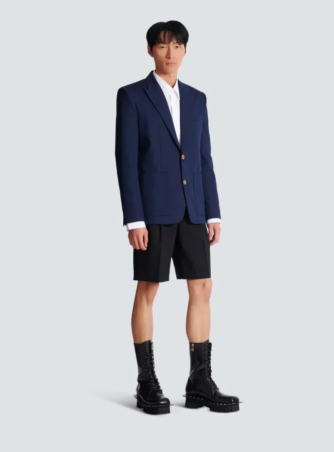 2-Knopf-Jacke aus Baumwolltwill 2-Knopf-Jacke aus Baumwolltwill