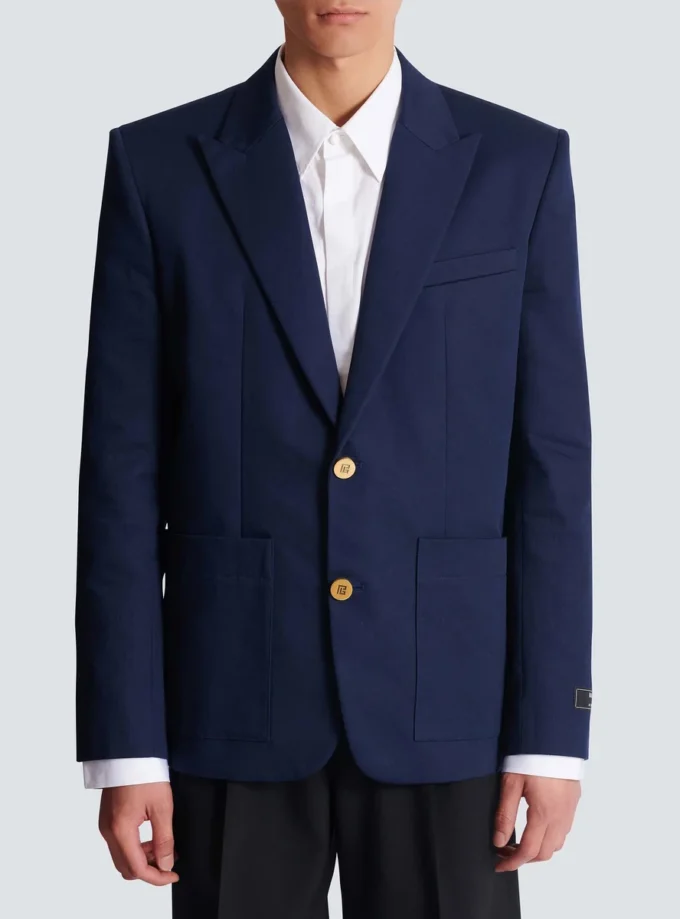 2-Knopf-Jacke aus Baumwolltwill 2-Knopf-Jacke aus Baumwolltwill