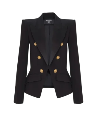 6-Knopf-Jacke aus Jacquard