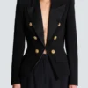 6-Knopf-Jacke aus Jacquard 6-Knopf-Jacke aus Jacquard
