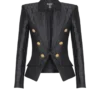 6-Knopf-Jacke aus Krokodil-Jacquard 6-Knopf-Jacke aus Krokodil-Jacquard