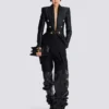 6-Knopf-Jacke aus Krokodil-Jacquard 6-Knopf-Jacke aus Krokodil-Jacquard
