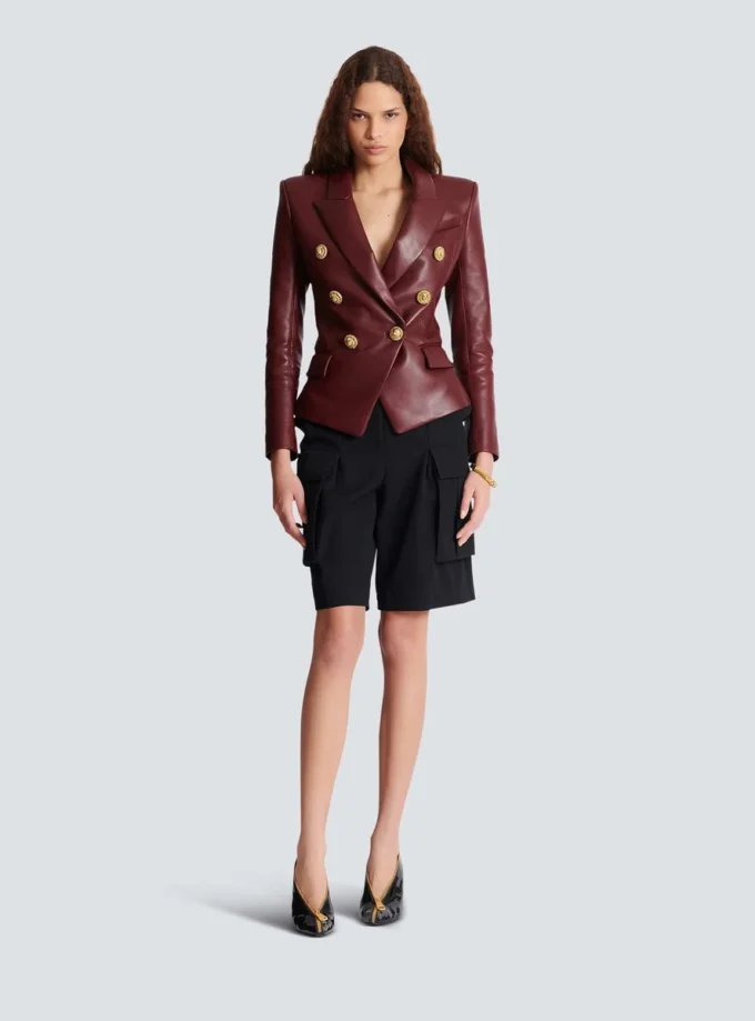6-Knopf-Jacke aus Lammleder 6-Knopf-Jacke aus Lammleder