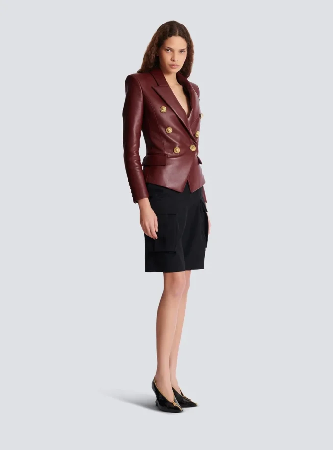 6-Knopf-Jacke aus Lammleder 6-Knopf-Jacke aus Lammleder