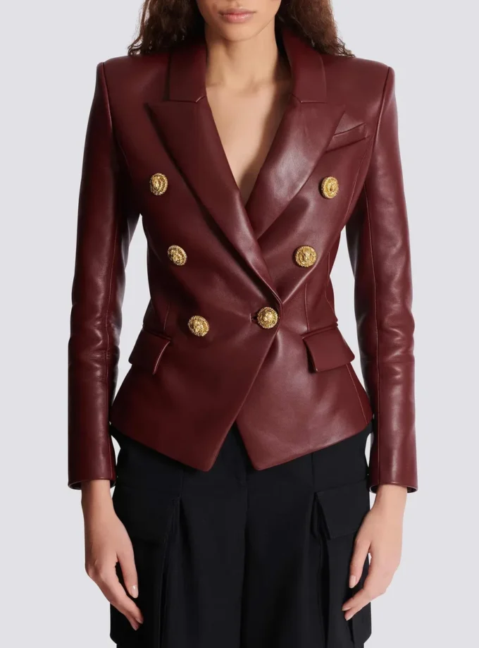 6-Knopf-Jacke aus Lammleder 6-Knopf-Jacke aus Lammleder