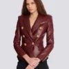 6-Knopf-Jacke aus Lammleder 6-Knopf-Jacke aus Lammleder