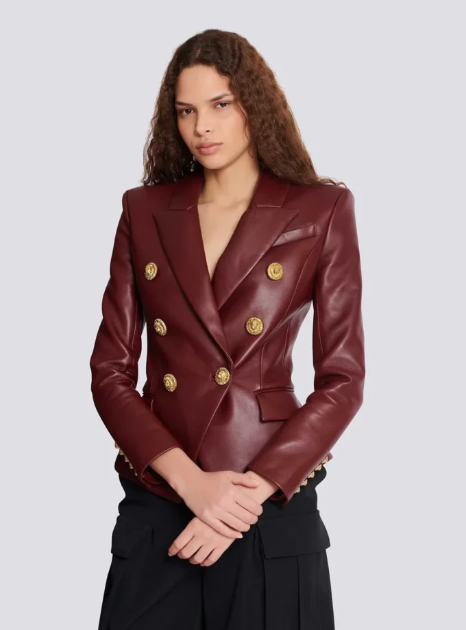 6-Knopf-Jacke aus Lammleder 6-Knopf-Jacke aus Lammleder