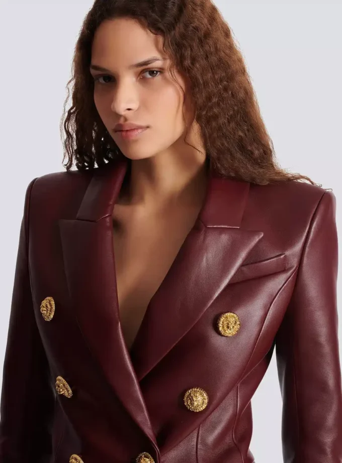 6-Knopf-Jacke aus Lammleder 6-Knopf-Jacke aus Lammleder