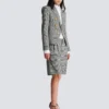 6-Knopf-Jacke aus Prince-of-Wales-Jacquard 6-Knopf-Jacke aus Prince-of-Wales-Jacquard