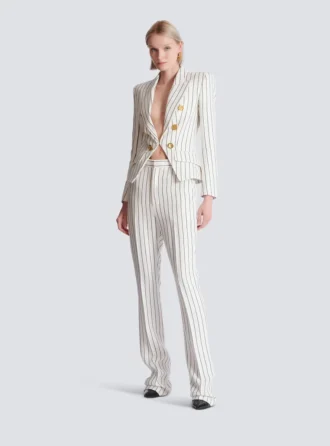 6-Knopf-Nadelstreifenjacke