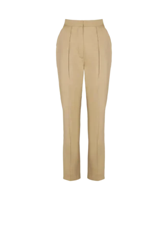 7/8-Hose mit Abnähern aus Baumwollgabardine