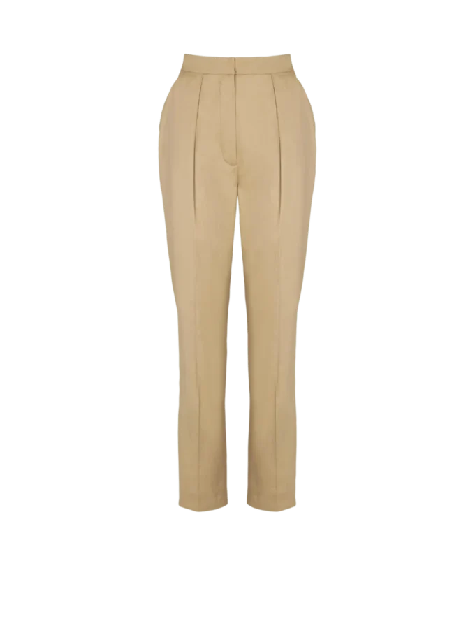 7/8-Hose mit Abnähern aus Baumwollgabardine 7/8-Hose mit Abnähern aus Baumwollgabardine