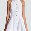 A-Linien-Kleid aus Popeline mit Rückenausschnitt A-Linien-Kleid aus Popeline mit Rückenausschnitt