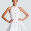A-Linien-Kleid aus Popeline mit Rückenausschnitt A-Linien-Kleid aus Popeline mit Rückenausschnitt