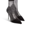 Ankle Boots mit Mesh-Absatz, Samt und Strasssteinen Ankle Boots mit Mesh-Absatz, Samt und Strasssteinen