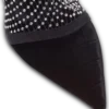 Ankle Boots mit Mesh-Absatz, Samt und Strasssteinen Ankle Boots mit Mesh-Absatz, Samt und Strasssteinen