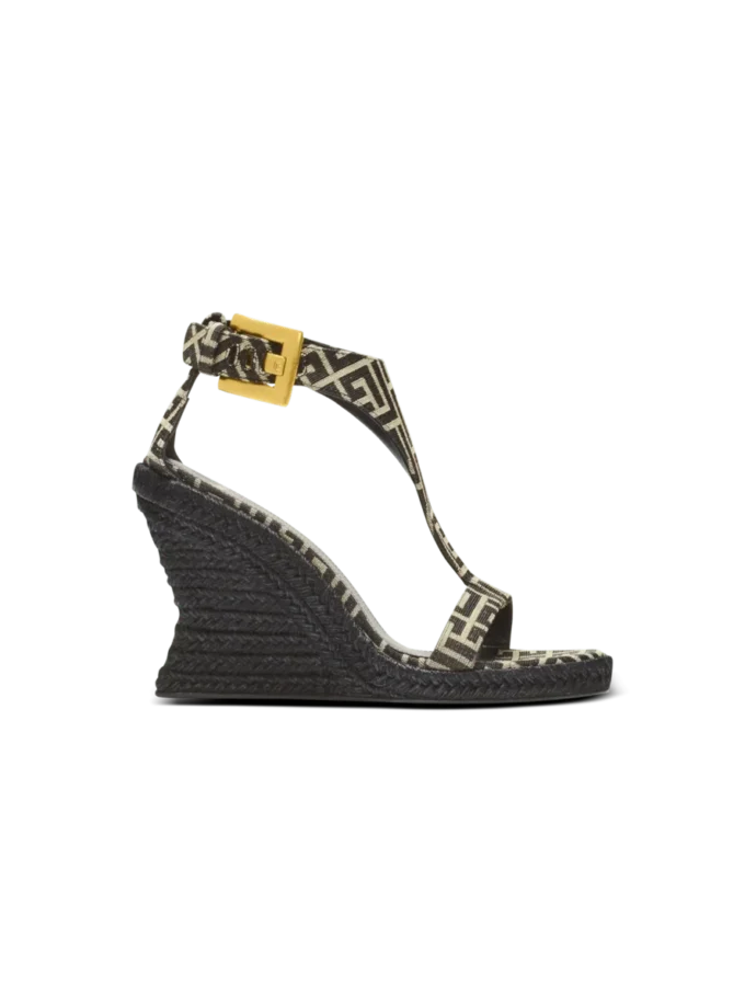Anthem Espadrilles mit Keilabsatz aus Jacquard mit Monogramm