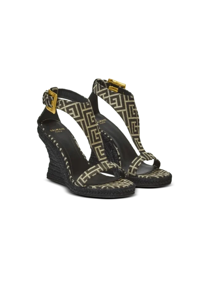 Anthem Espadrilles mit Keilabsatz aus Jacquard mit Monogramm