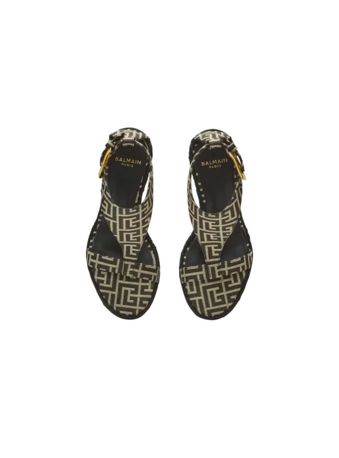 Anthem Espadrilles mit Keilabsatz aus Jacquard mit Monogramm