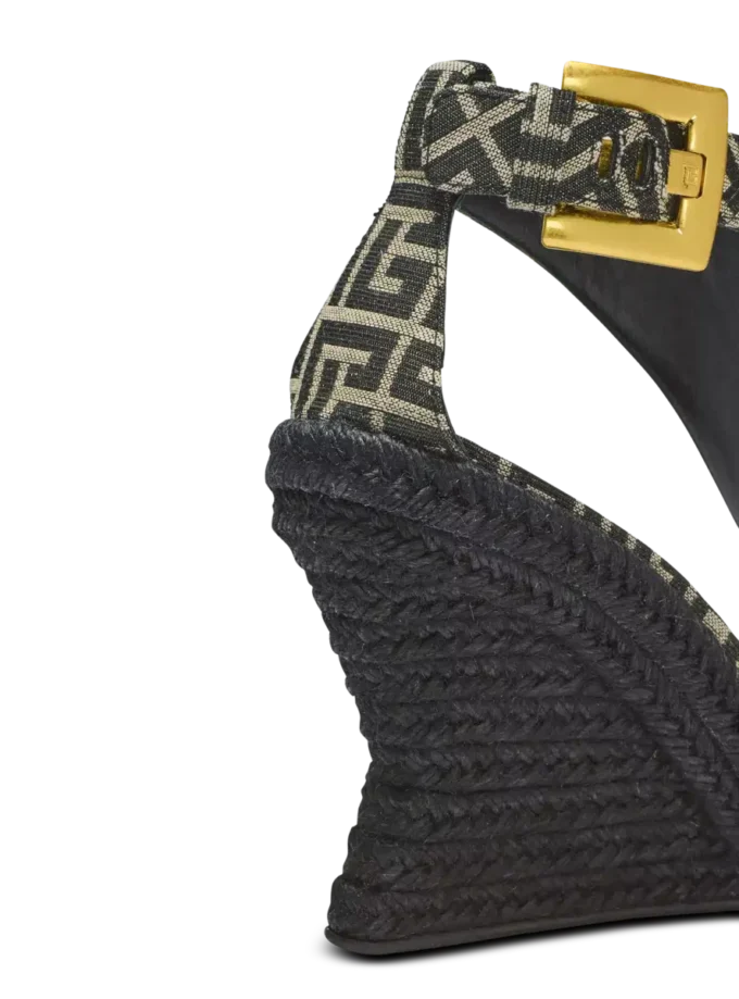 Anthem Espadrilles mit Keilabsatz aus Jacquard mit Monogramm