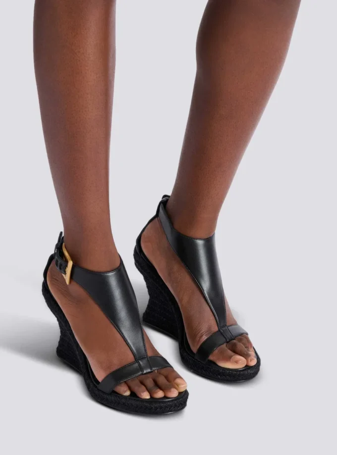 Anthem Espadrilles mit Keilabsatz aus Lammleder