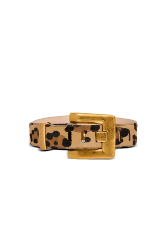 Anthem Ledergürtel mit Leopardenmuster