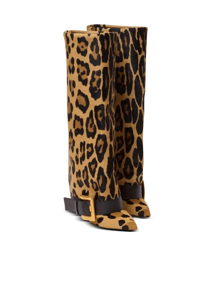 Anthem Lederstiefel mit Leopardenmuster Anthem Lederstiefel mit Leopardenmuster
