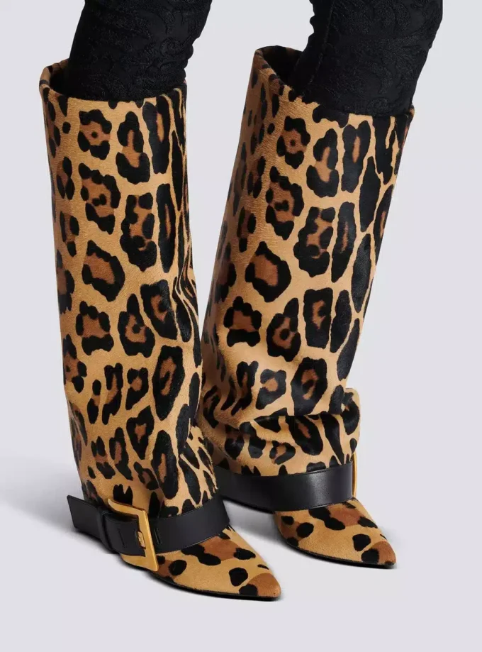 Anthem Lederstiefel mit Leopardenmuster Anthem Lederstiefel mit Leopardenmuster